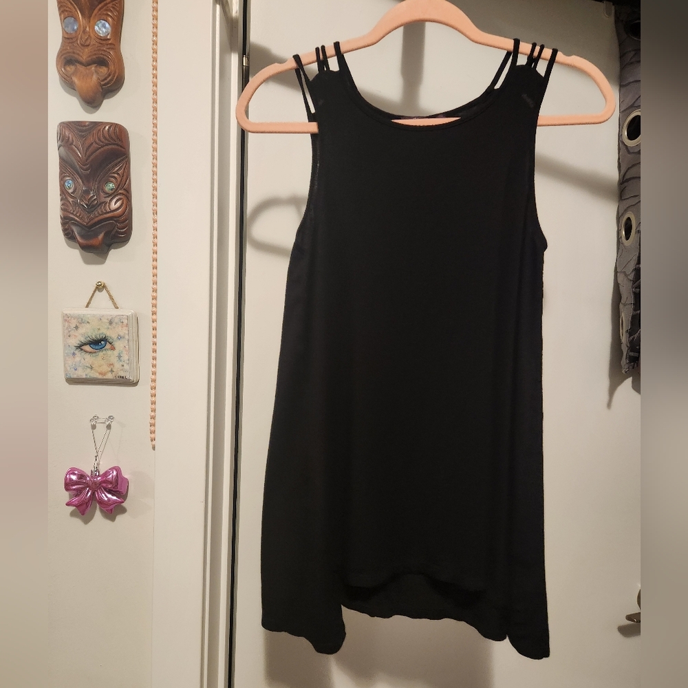 Strappy Black Tank Tunic